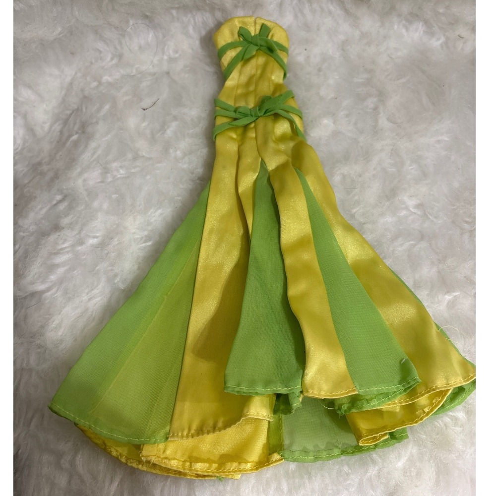 Barbie Collector Gown Doll Yellow Green B3457-5019 Bow Accent Excellent Fashion